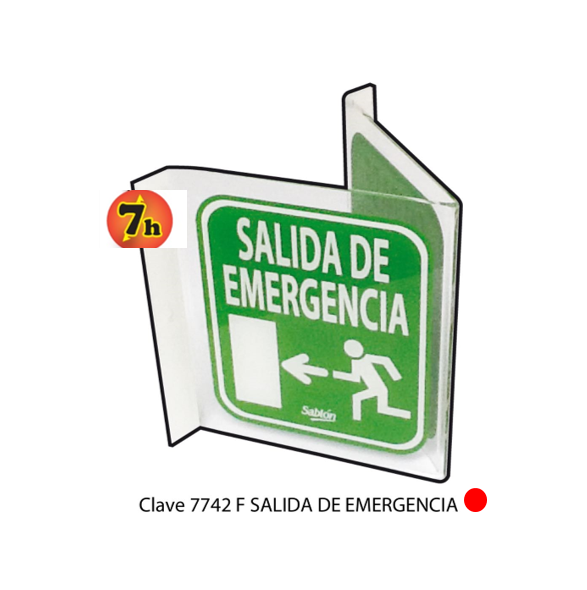 SENAL DE TRIANGULO SALIDA DE EMERGENCIA 7742 F